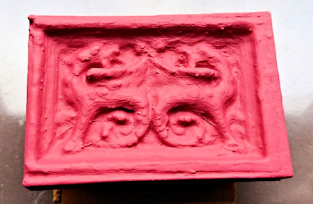 Pierhead Building dragon tile 3D print (painted PLA)