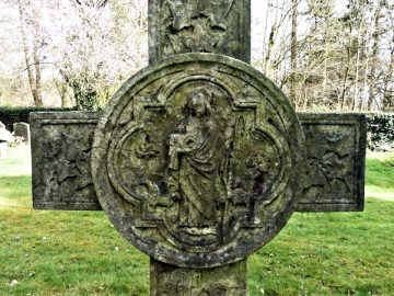 Lickey church cross carving