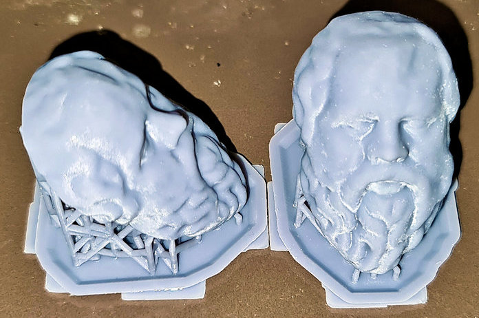 Resin printed face of Sokrates